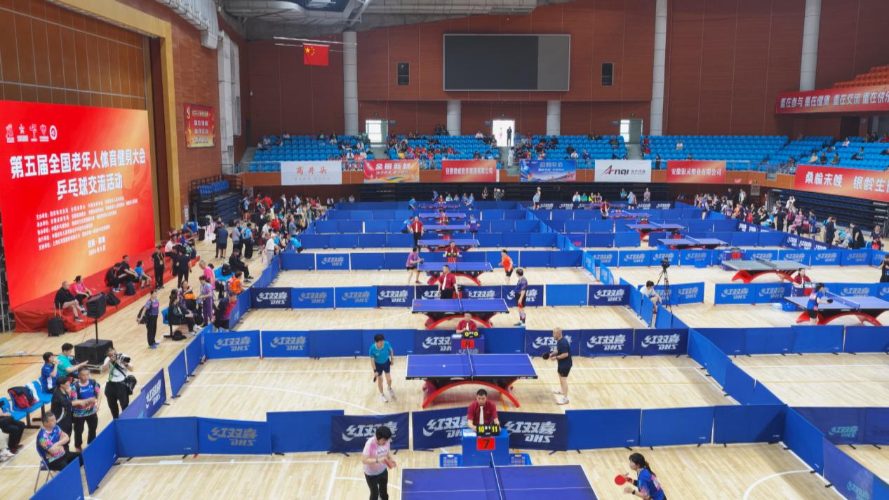 第五届全国老年人体育健身大会乒乓球交流活动在桐城开幕(图2)